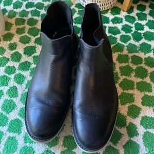 Women’s Black Timberland Leather Ankle Boots Size 10